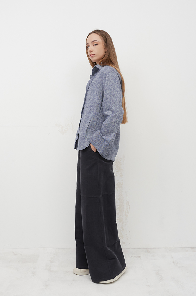 Сорочка тепла меланж блакитний (Р 145/3)